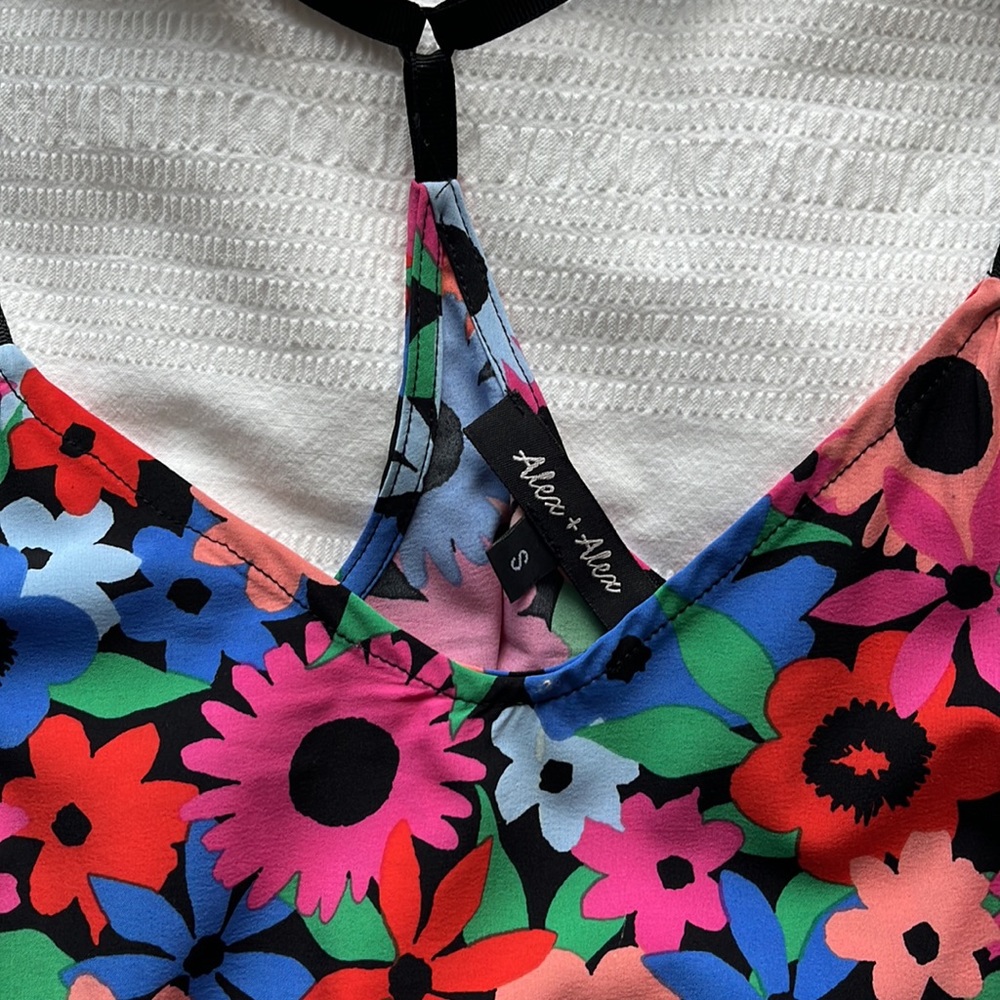 Alex & Alex - Floral Racerback Tank - Picture 2 of 3